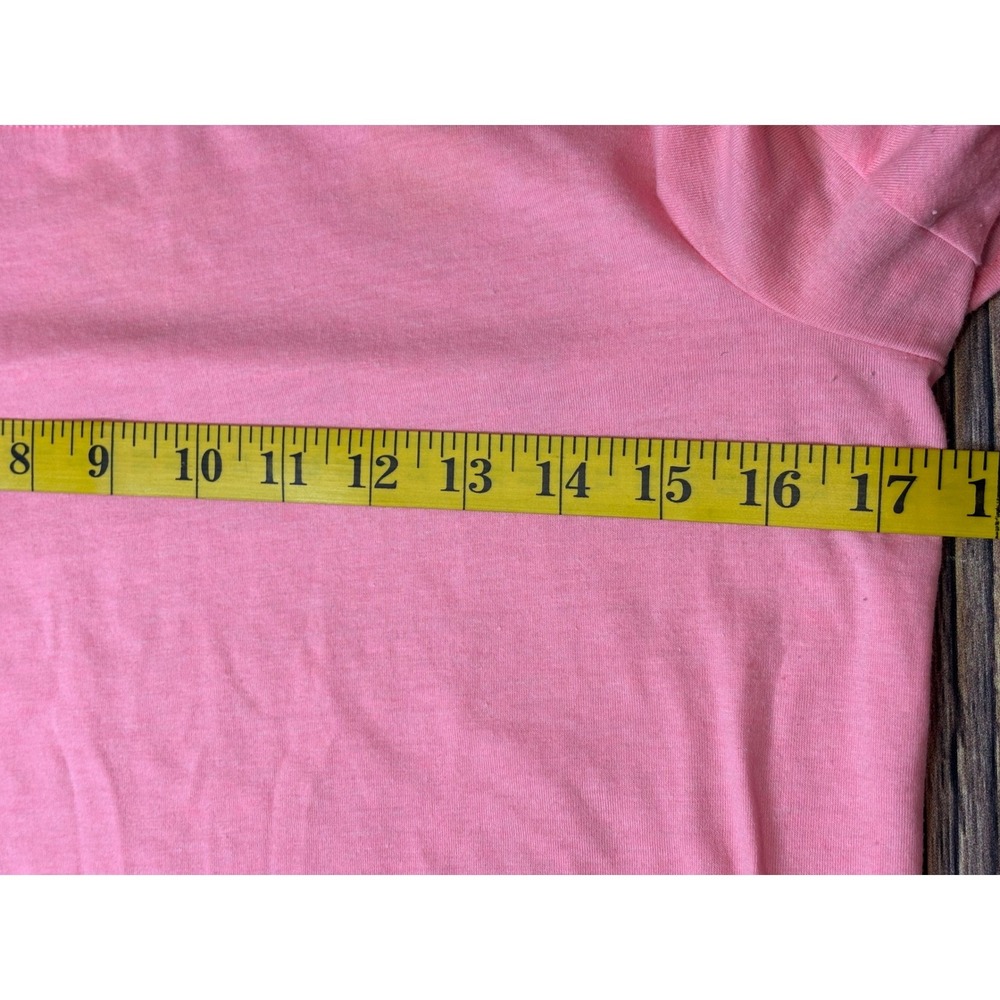 Lilly Pulitzer T-Shirt Womens Small Pink Slub Knit Ruffle Sleeve Scoop Neck - Picture 7 of 12
